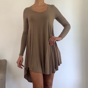 Tan long sleeve dress